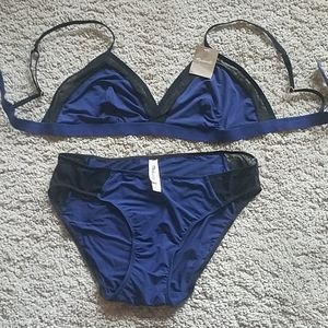 Madewell bralette and panty set